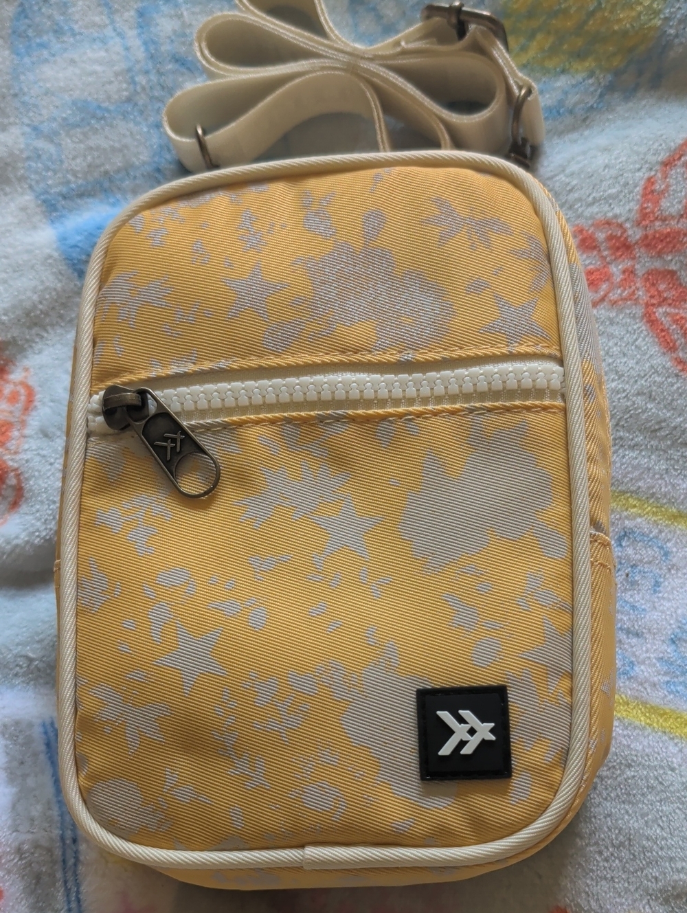 Thread Yellow Floral Crossbody Travel Hike Bag New